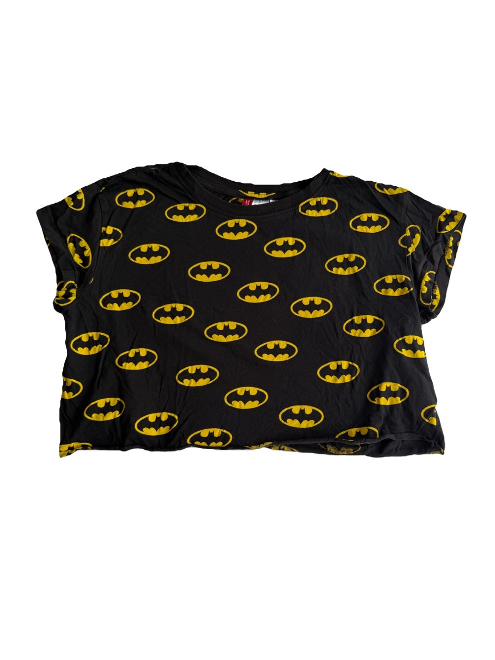 Batman Logo Cropped Tee- 100% Cotton